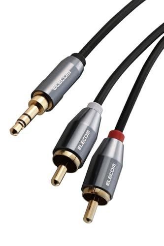 エレコム オーディオケーブル RCA 3.5mm ステレオミニプラグ 変換 3極 2m
